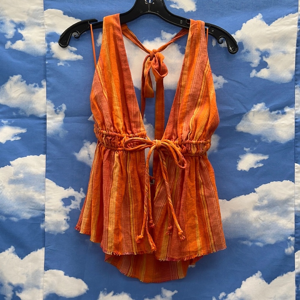 Urban Outfitters Orange Halter Top